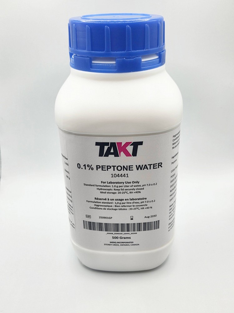 0.1% Peptone Water